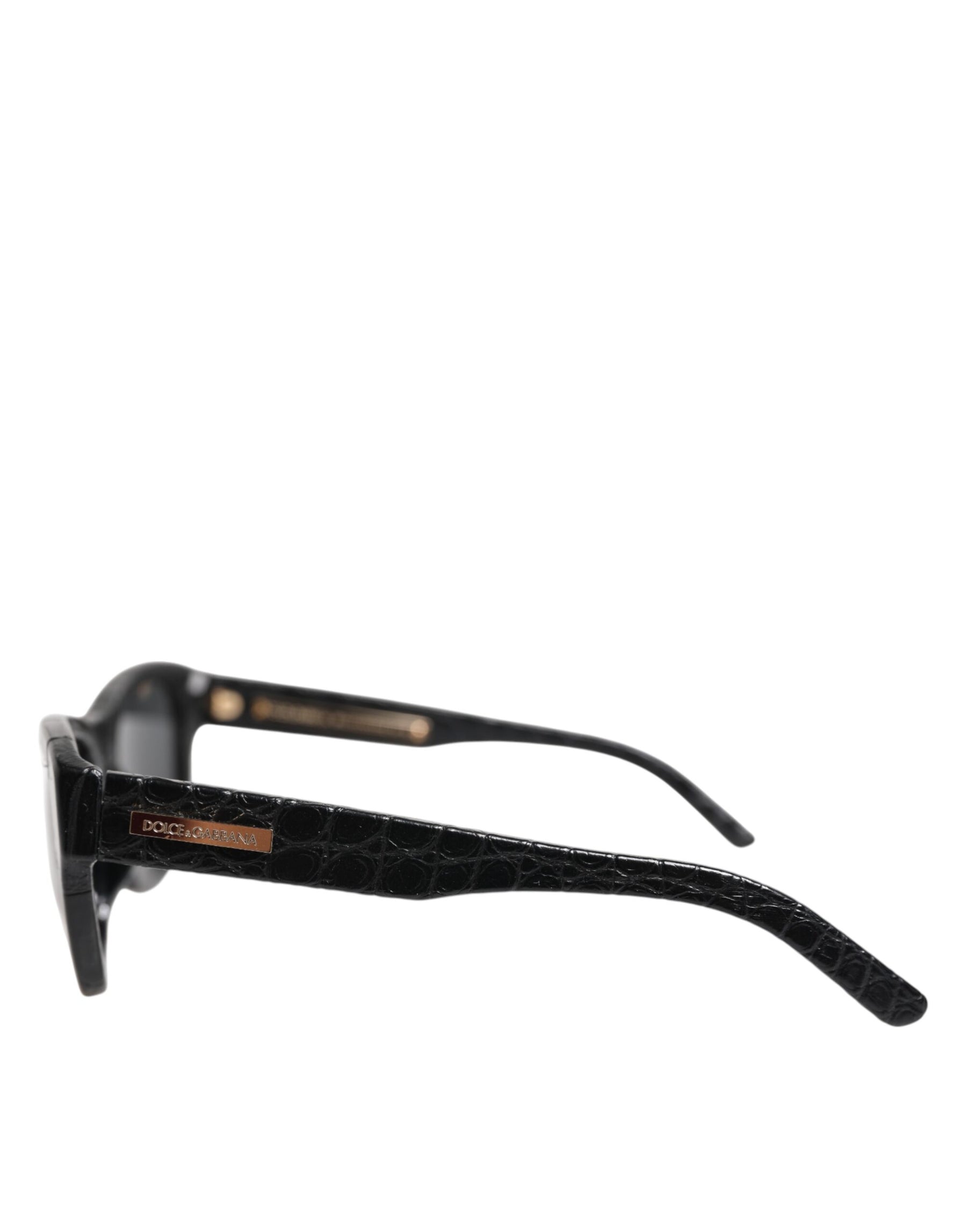 Dolce & Gabbana DG4177 Black Leather Frame Tinted Lens Sunglasses | Regal Royce