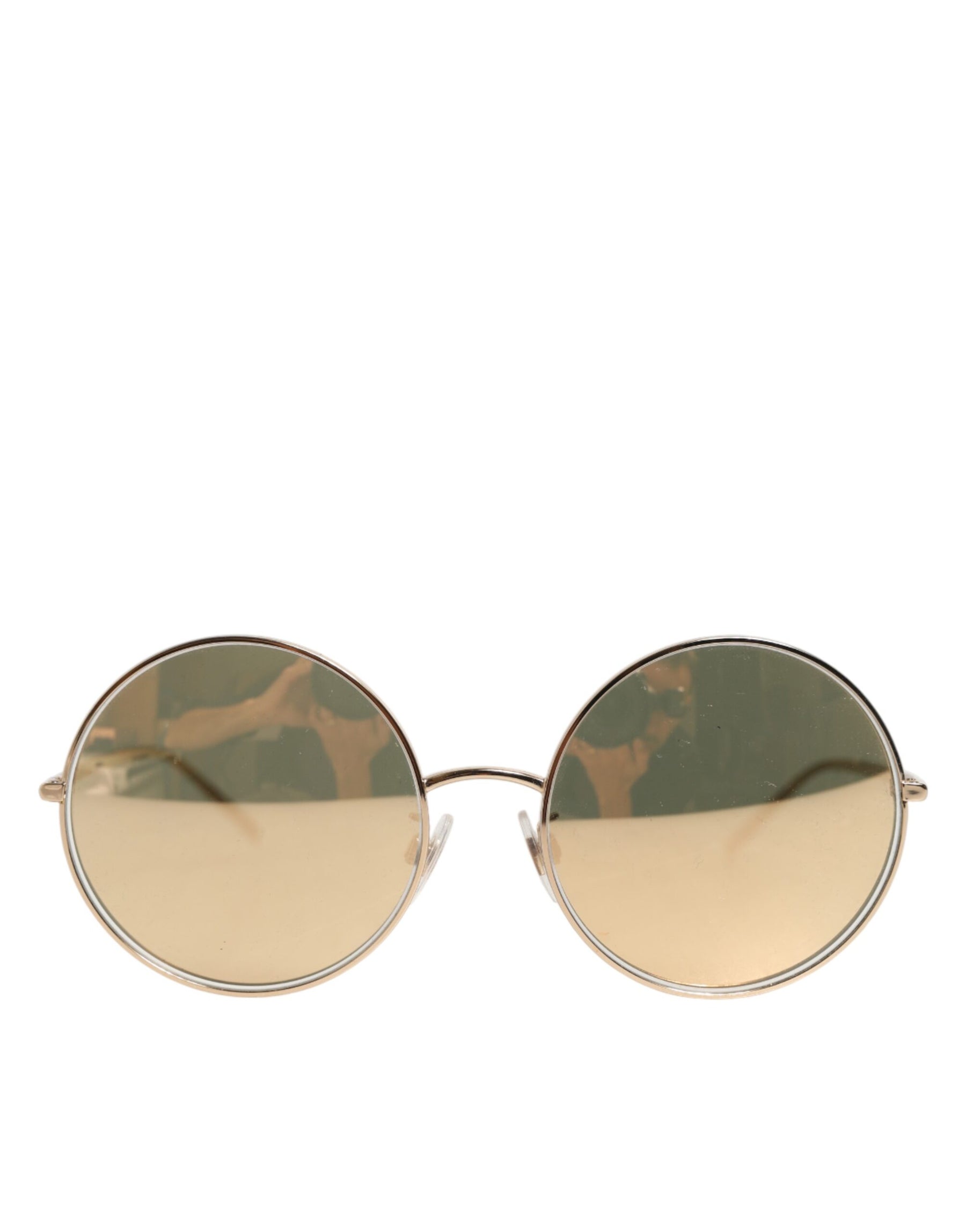 Dolce & Gabbana Gold Metal Round Shades Eyewear Sunglasses | Regal Royce