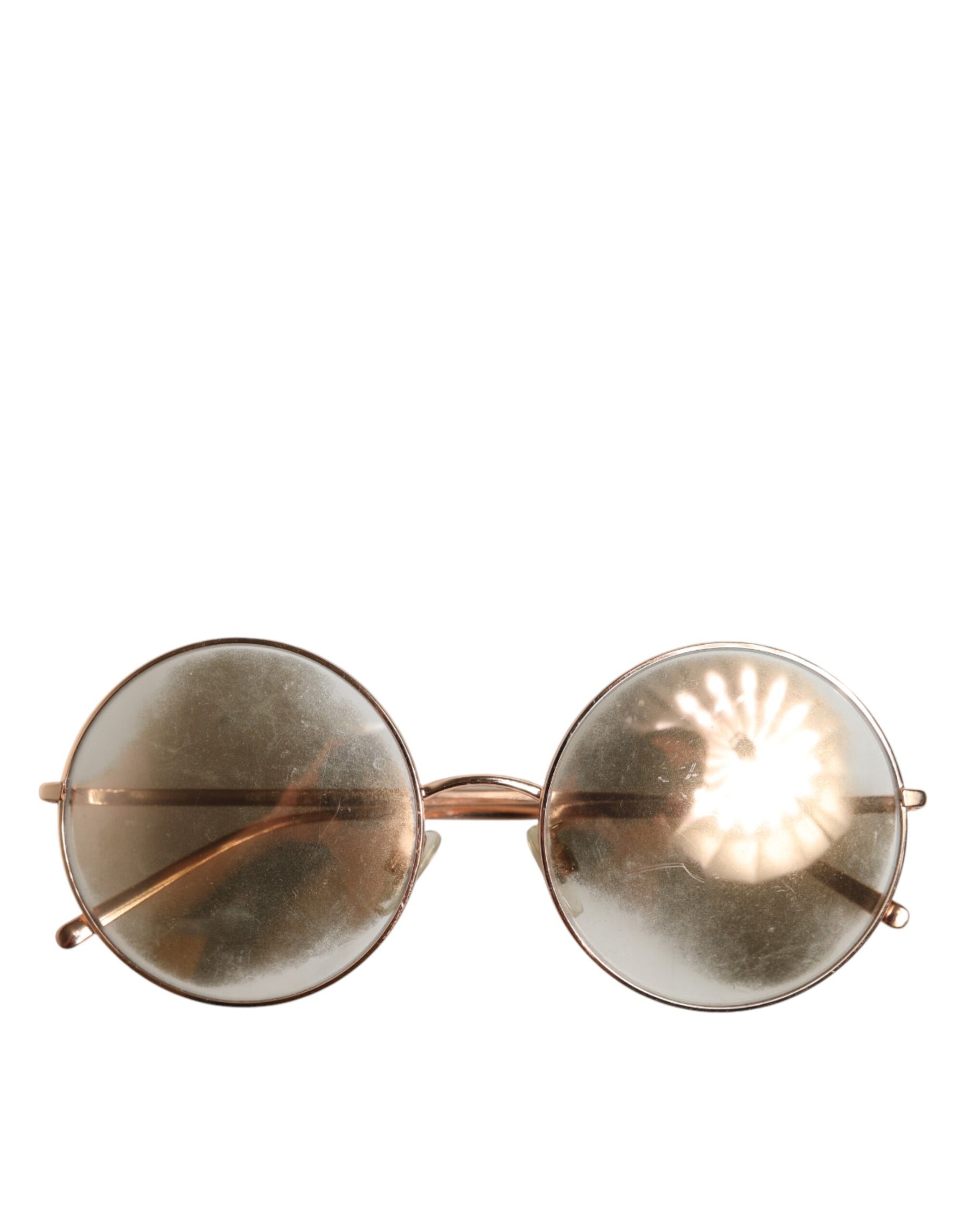 Dolce & Gabbana Rose Gold Plated Round Lenses Shades Eyewear Sunglasses | Regal Royce