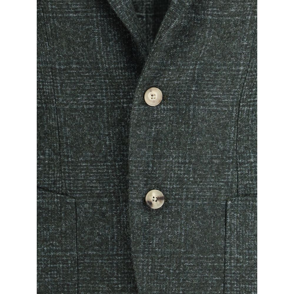 Gi Capri Green Fleece Wool Blazer