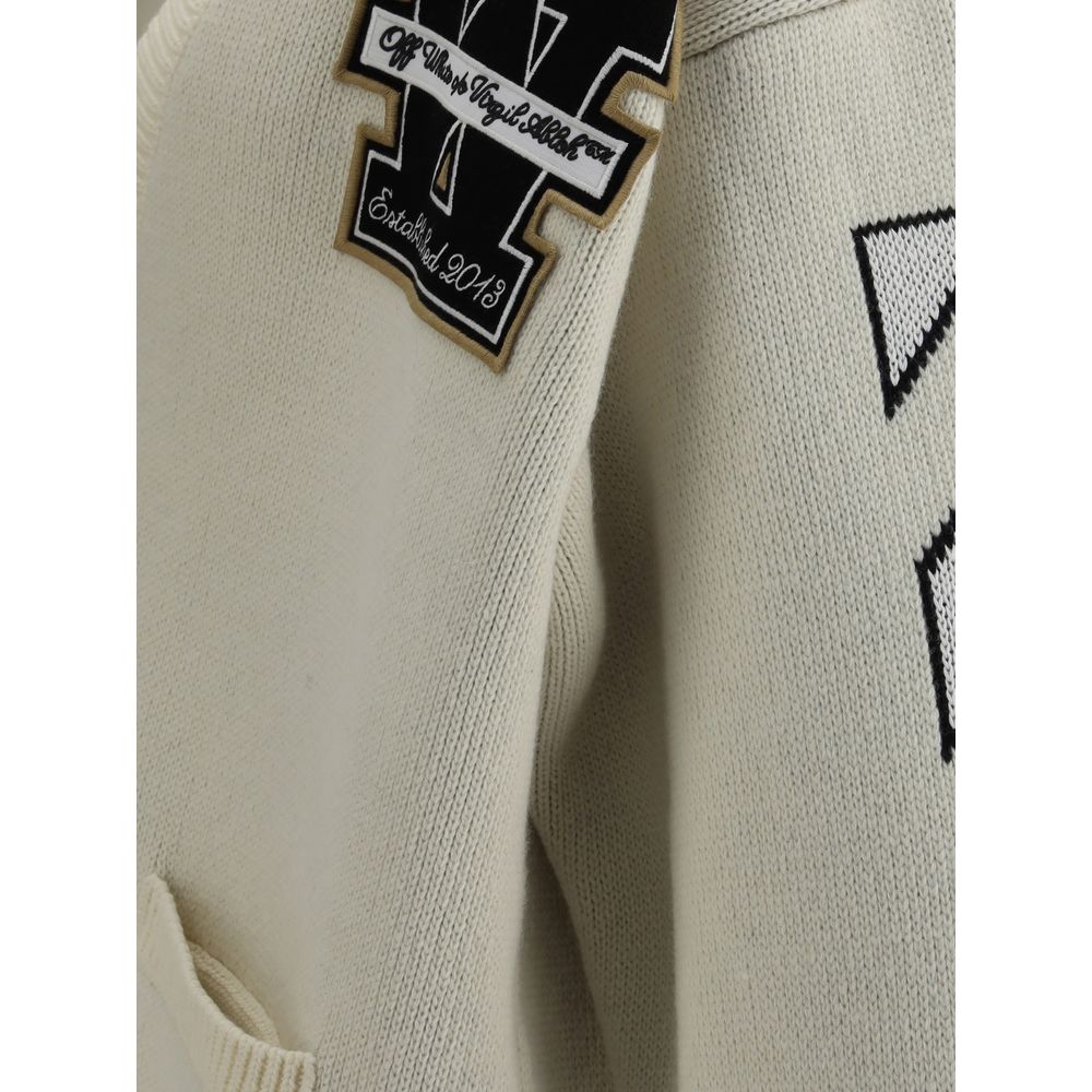 Off-White Cream Cotton Cardigan | Regal Royce