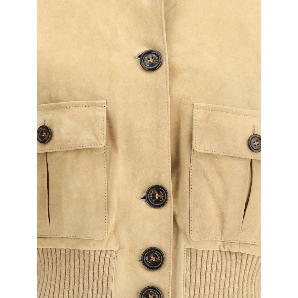 Valstar Beige Leather Jacket | Regal Royce