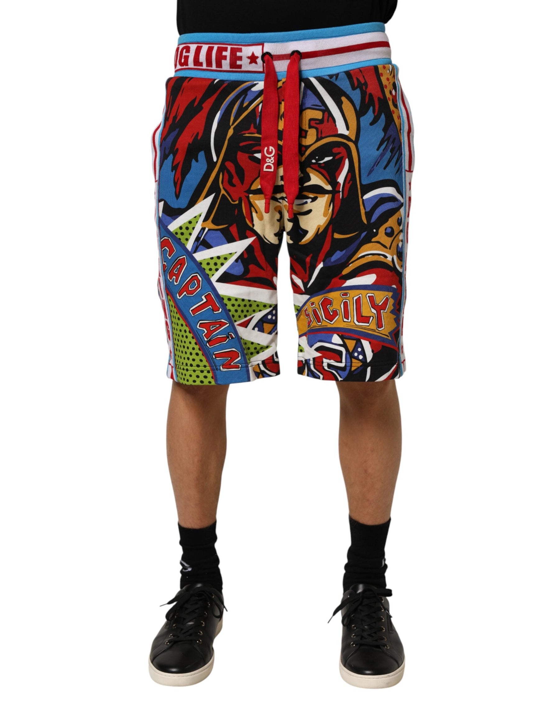 Dolce & Gabbana Multicolor Captain Sicily Men Bermuda Shorts | Regal Royce