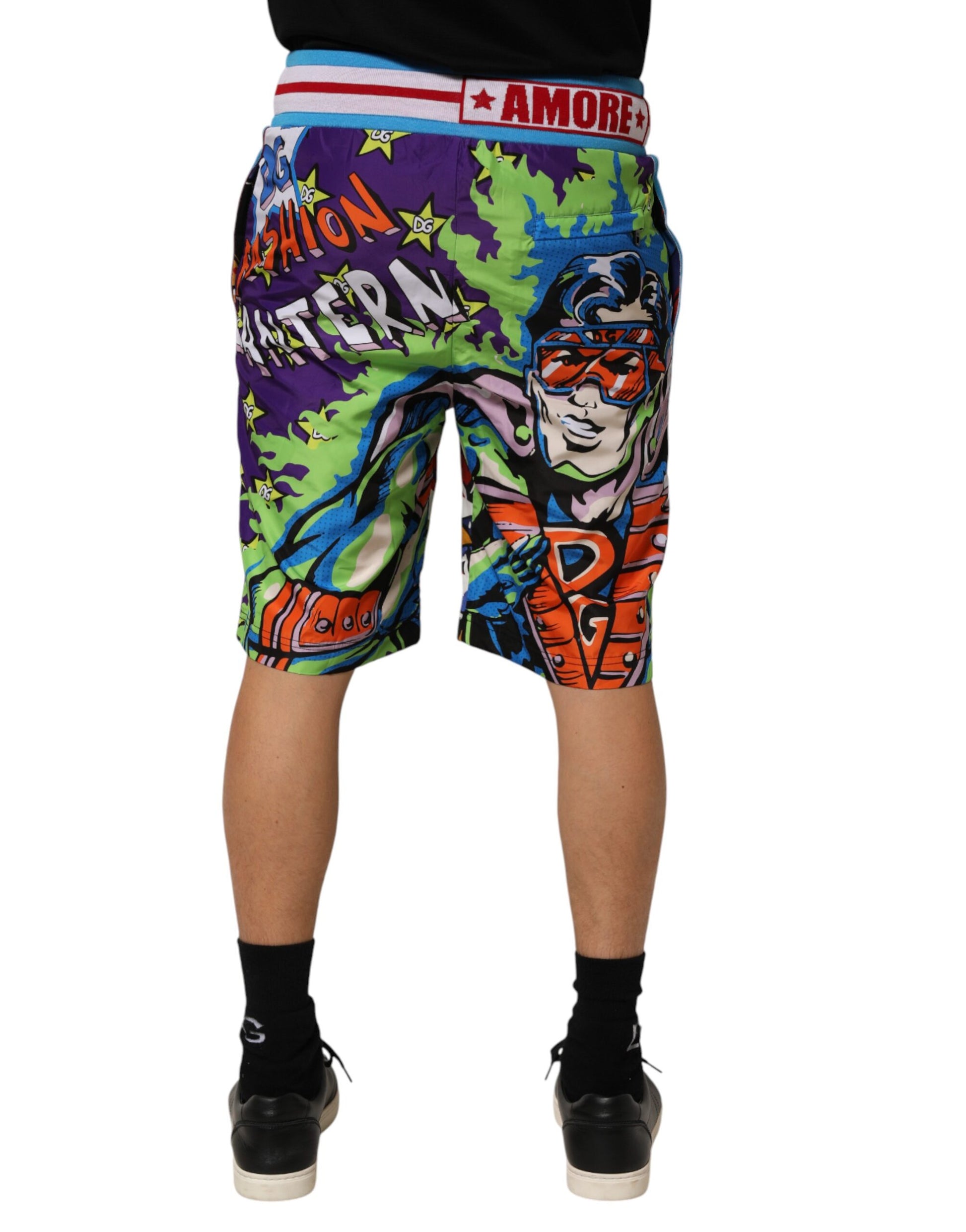 Dolce & Gabbana Multicolor Captain Sicily Men Bermuda Shorts