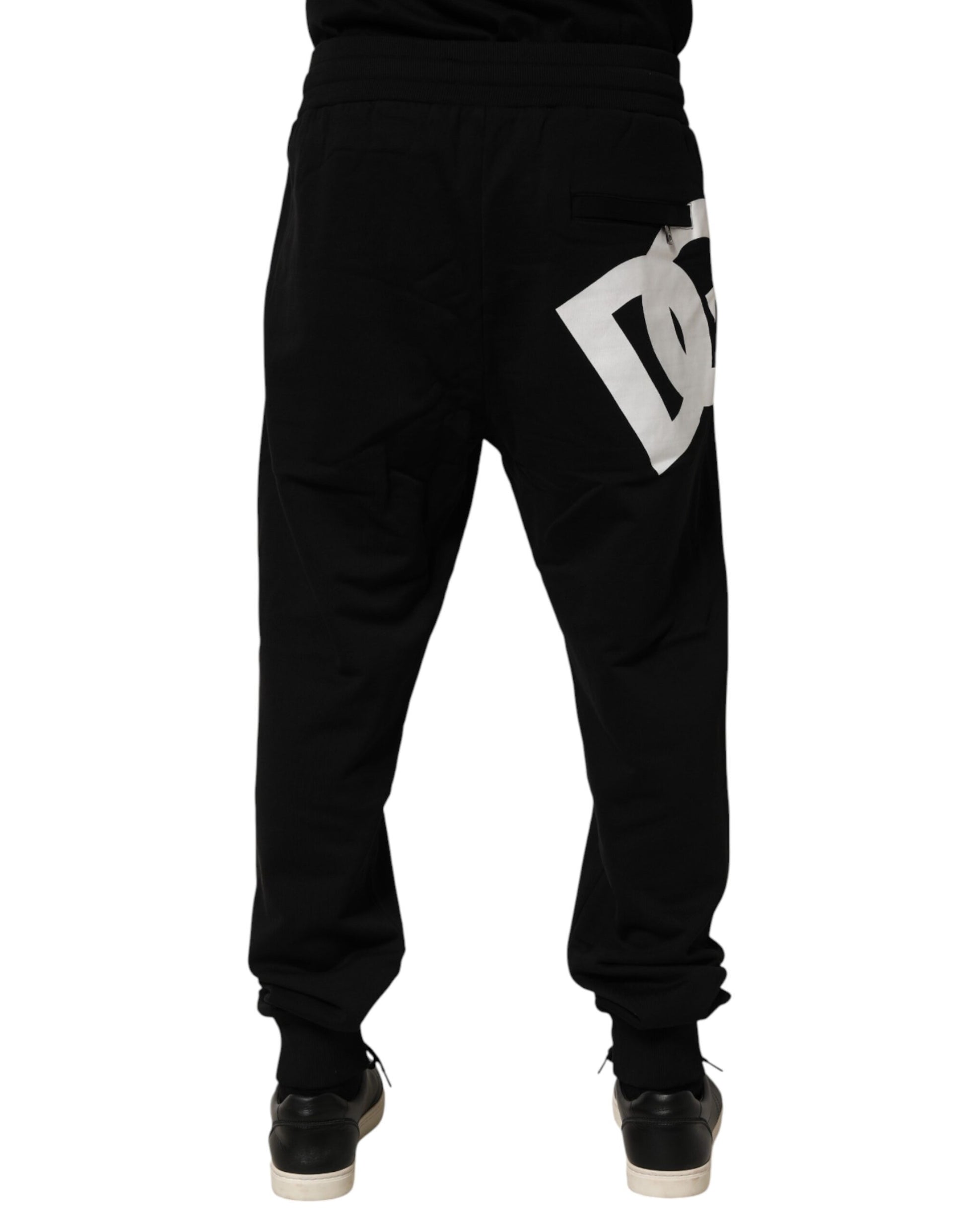 Dolce & Gabbana Black DG Logo Cotton Jogger Sweatpants Pants