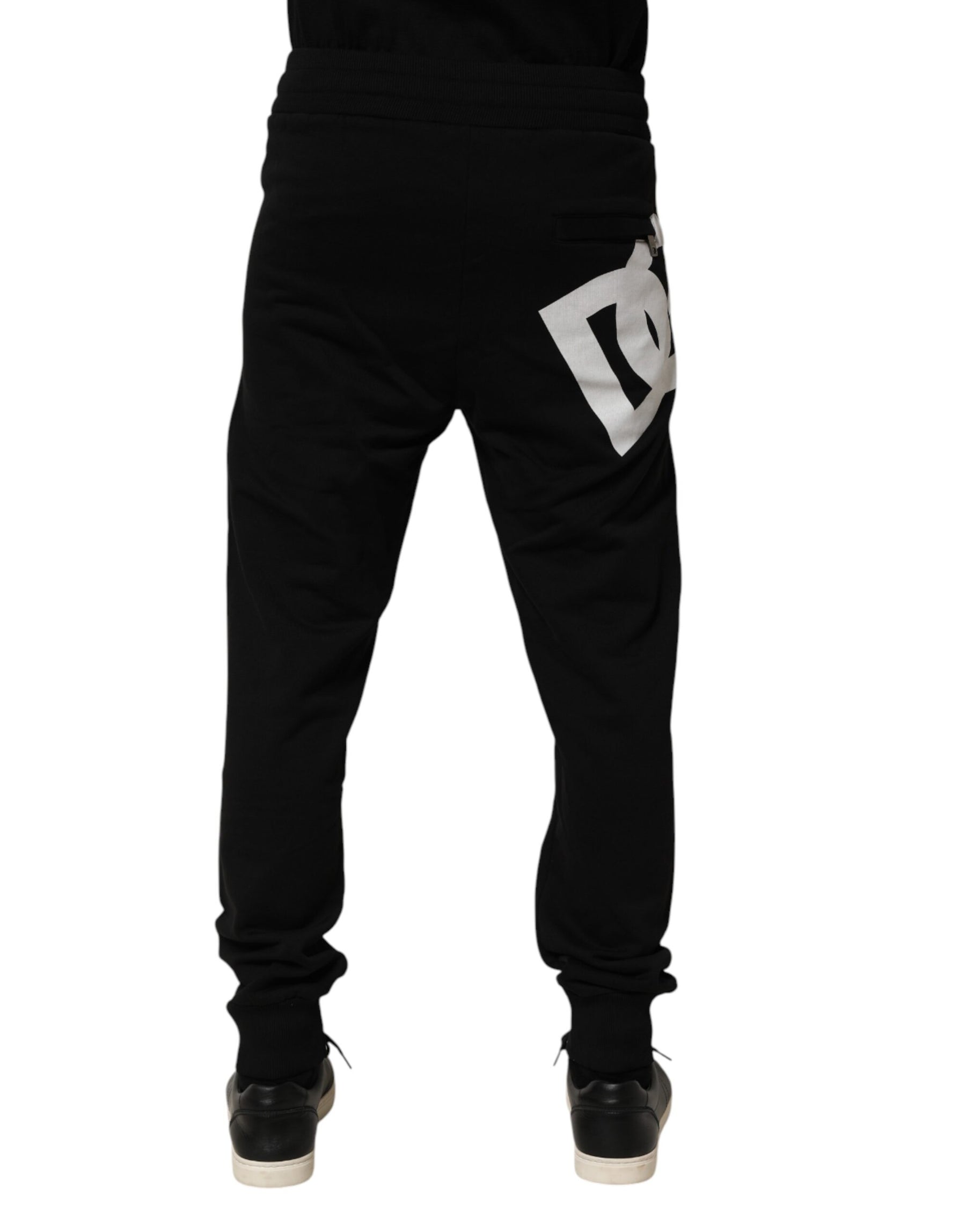 Dolce & Gabbana Black DG Logo Cotton Jogger Sweatpants Pants | Regal Royce
