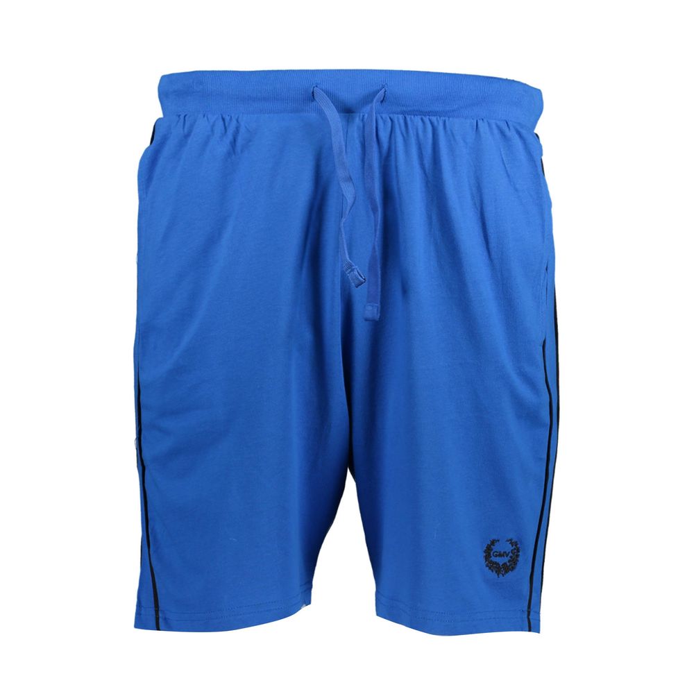 Gianmarco Venturi Blue Cotton Men's Sweatpant Shorts | Regal Royce