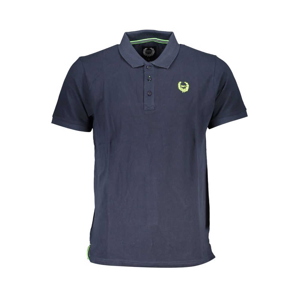 Gianmarco Venturi Blu Cotton Men Polo | Regal Royce