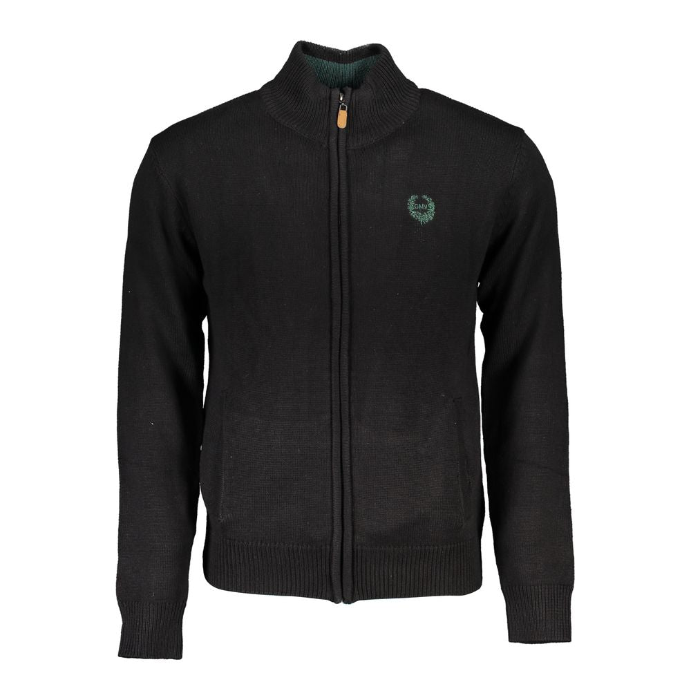 Gianmarco Venturi Black Cotton Men's Cardigan | Regal Royce