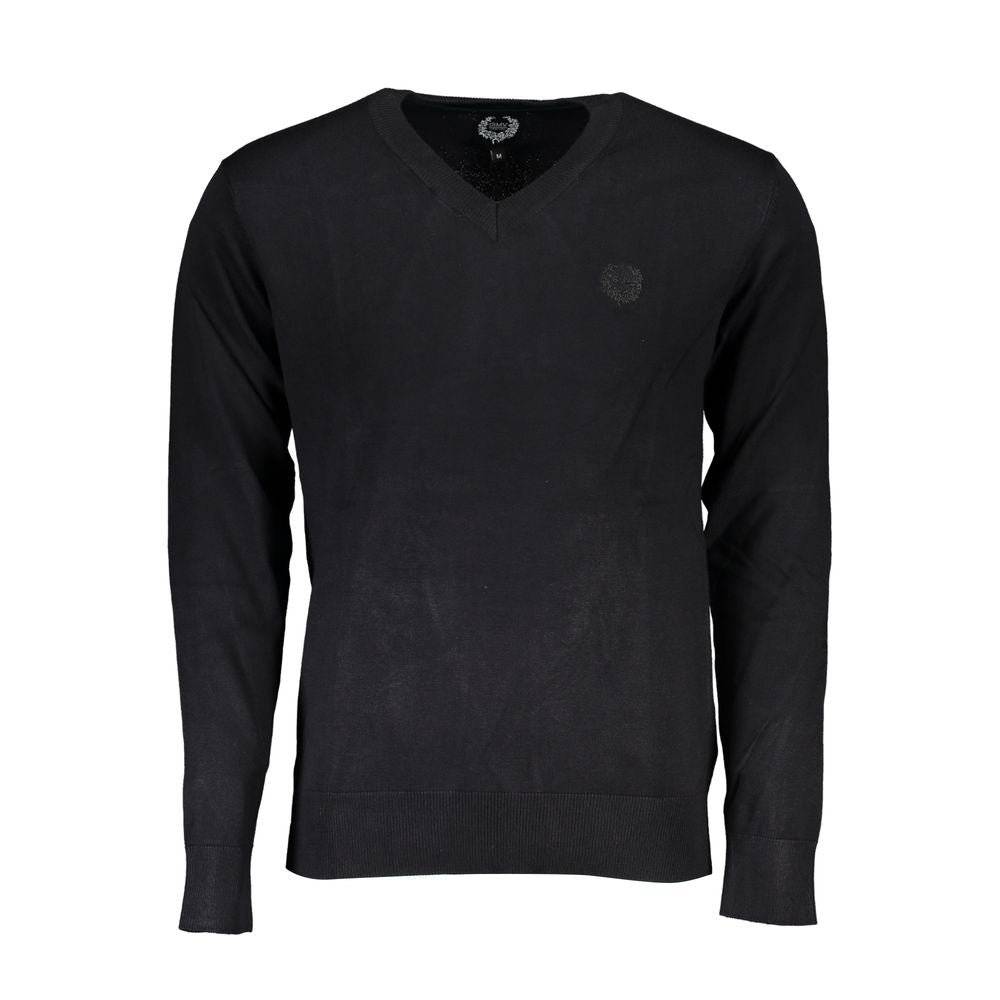 Gianmarco Venturi Black Viscose Men's Sweater | Regal Royce