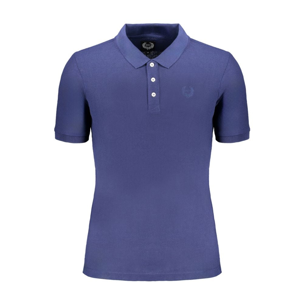 Gianmarco Venturi Blue Cotton Men's Polo Shirt | Regal Royce