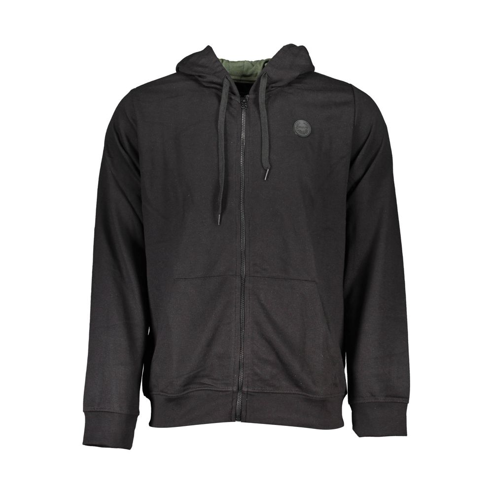 Gianmarco Venturi Black Cotton Men's Hooded Sweatshirt | Regal Royce