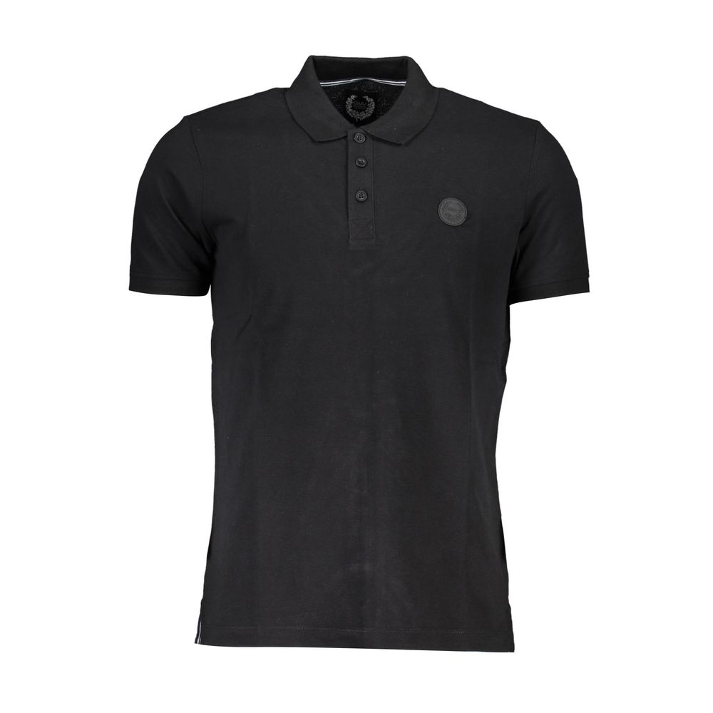 Gianmarco Venturi Black Cotton Men's Polo Shirt | Regal Royce