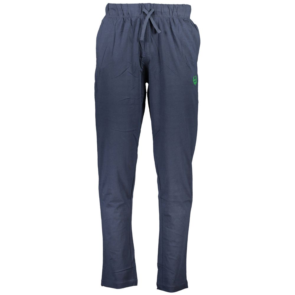 Gianmarco Venturi Blue Cotton Men's Track Pant | Regal Royce