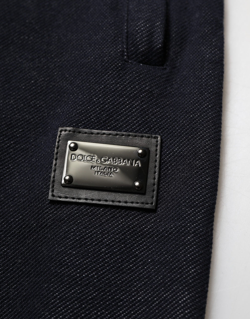 Dolce & Gabbana Black Cotton Blend Drawstring Jogger Jogger Pants