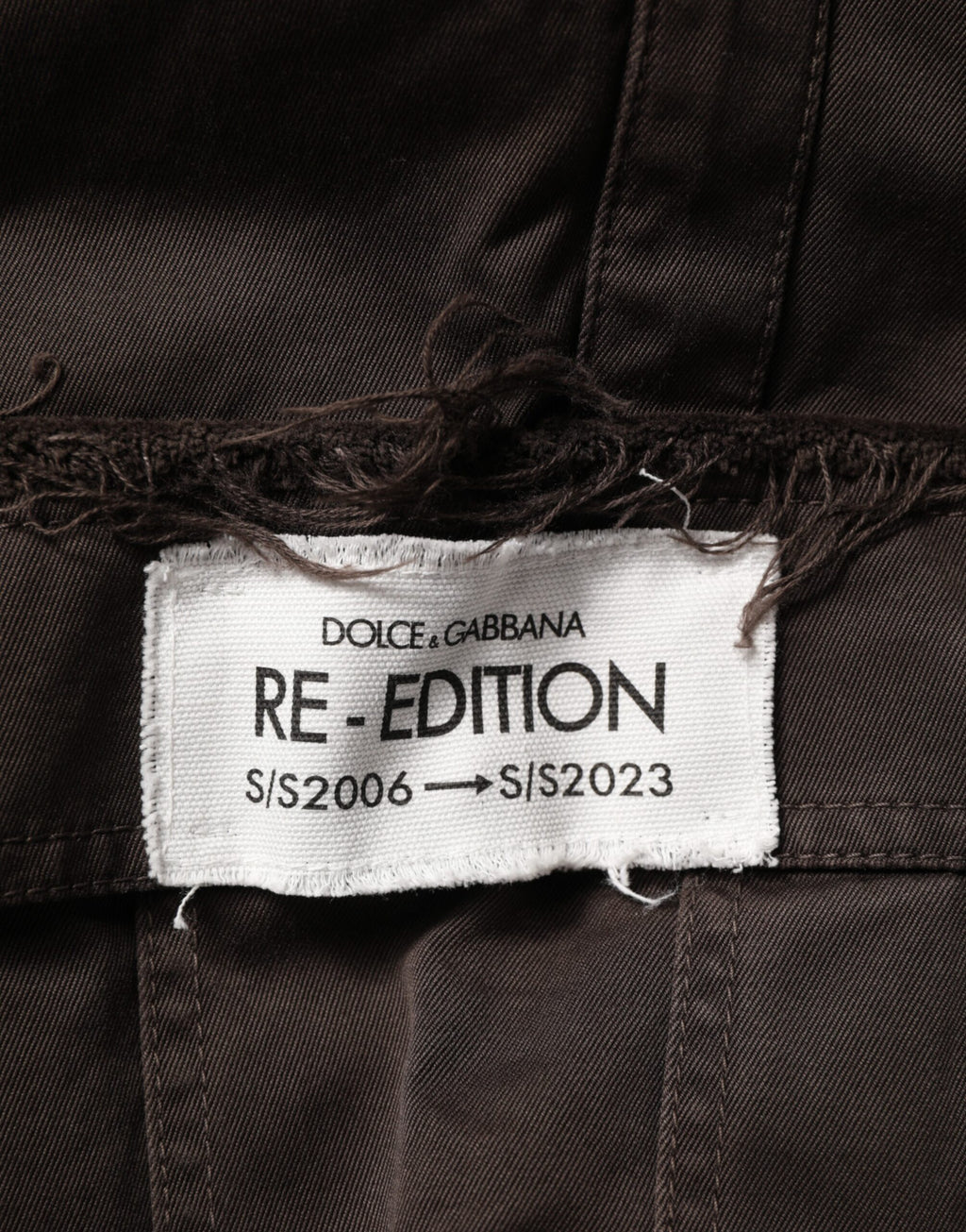 Dolce & Gabbana Brown Re- Edition Cotton Men Cargo Pants