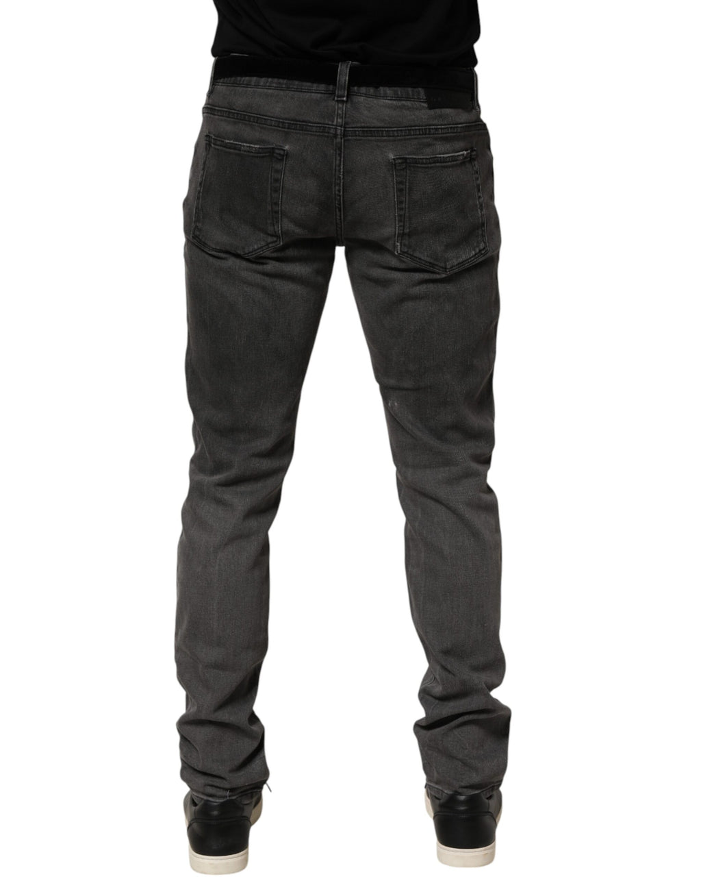 Dolce & Gabbana Dark Gray Cotton Skinny Men Denim Jeans