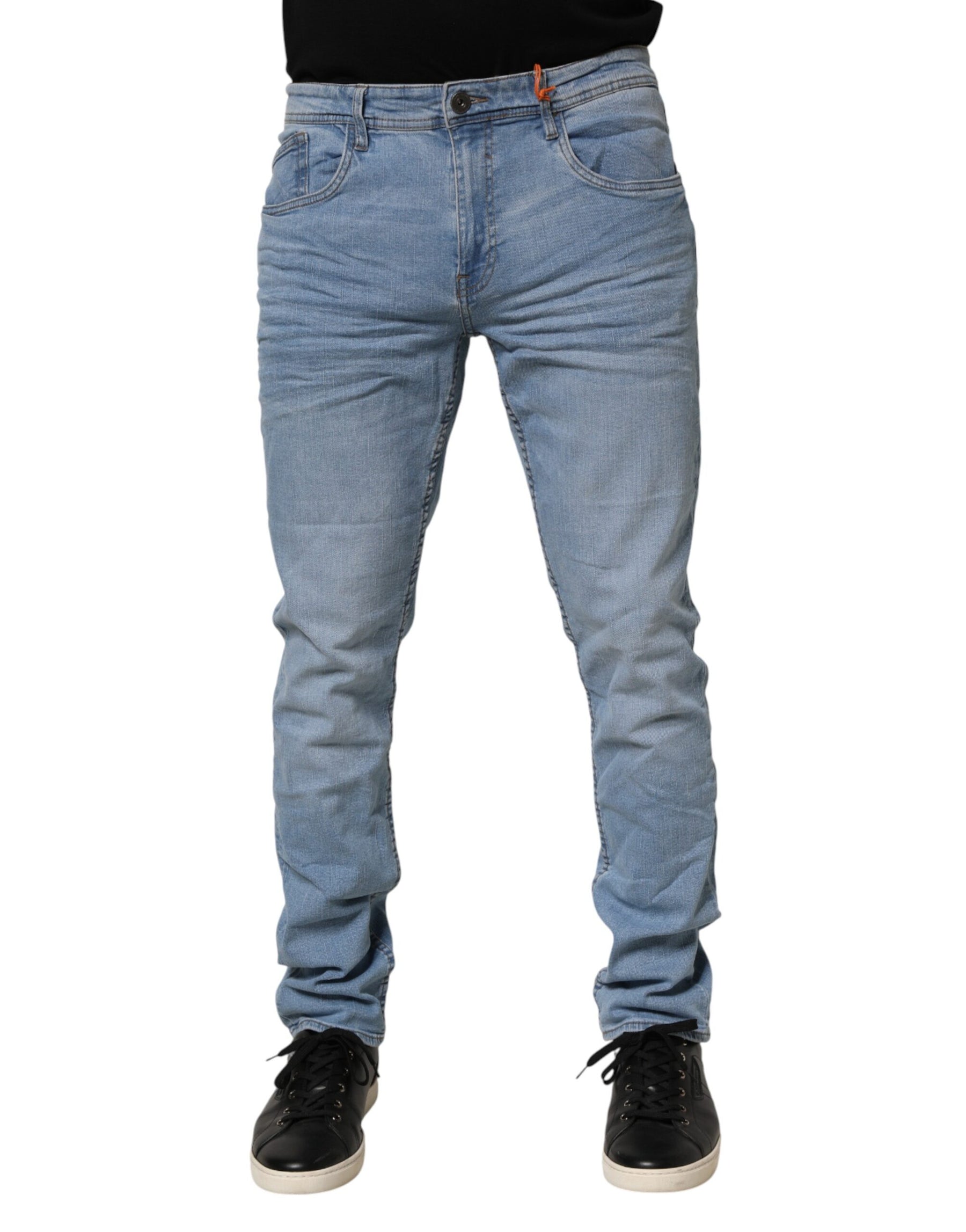 Blend Light Blue Twister Low Waist Slim Fit Men Denim Jeans | Regal Royce