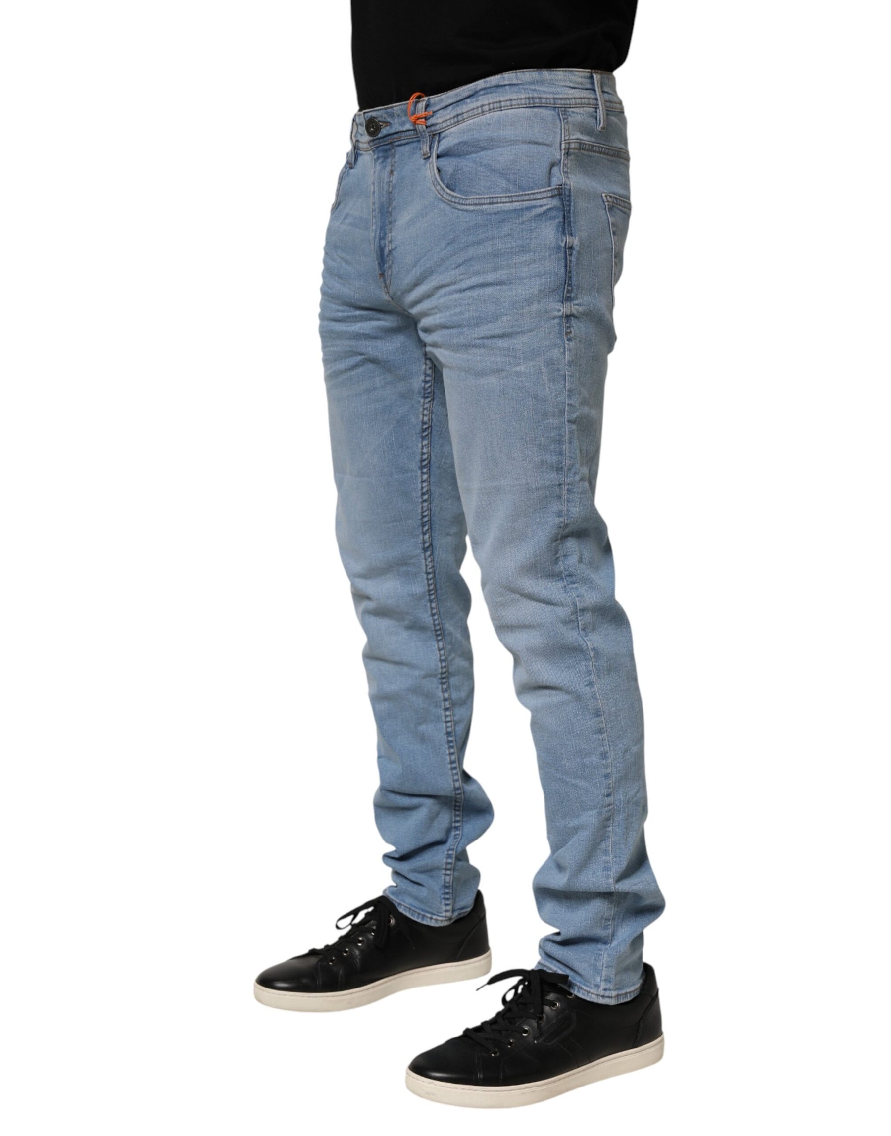 Blend Light Blue Twister Low Waist Slim Fit Men Denim Jeans | Regal Royce