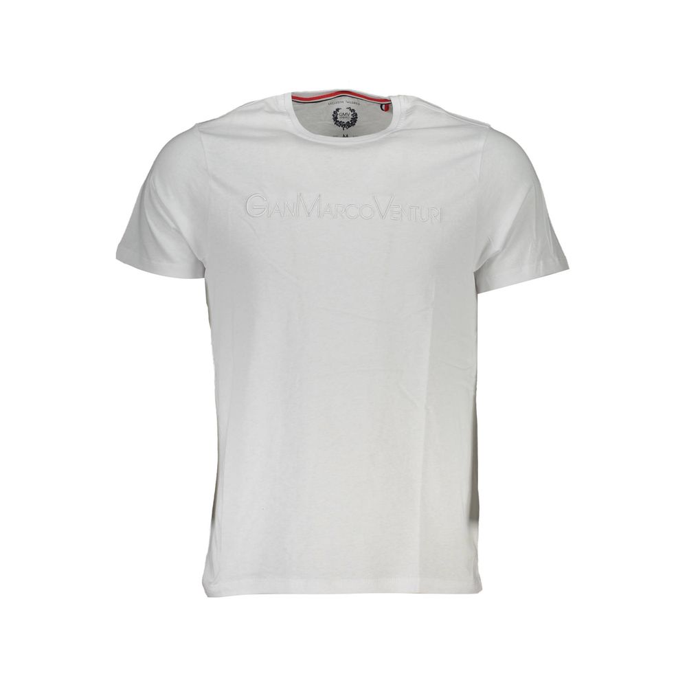 Gianmarco Venturi Bianco Cotton Men T-Shirt | Regal Royce