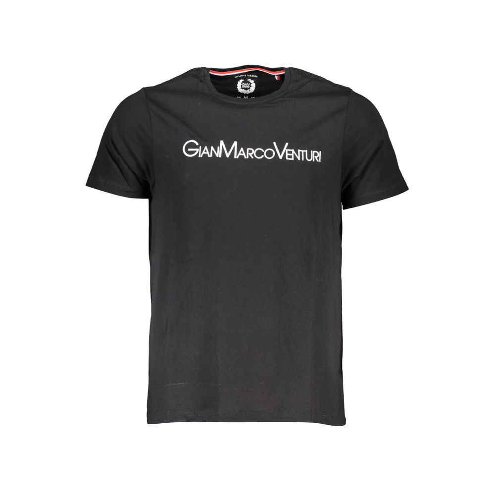 Gianmarco Venturi Black Cotton Mens T-Shirt | Regal Royce