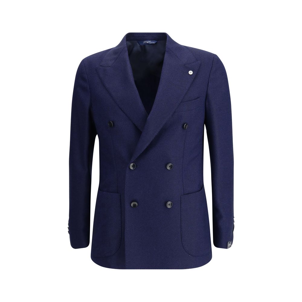 Gi Capri Blue Fleece Wool Coat | Regal Royce