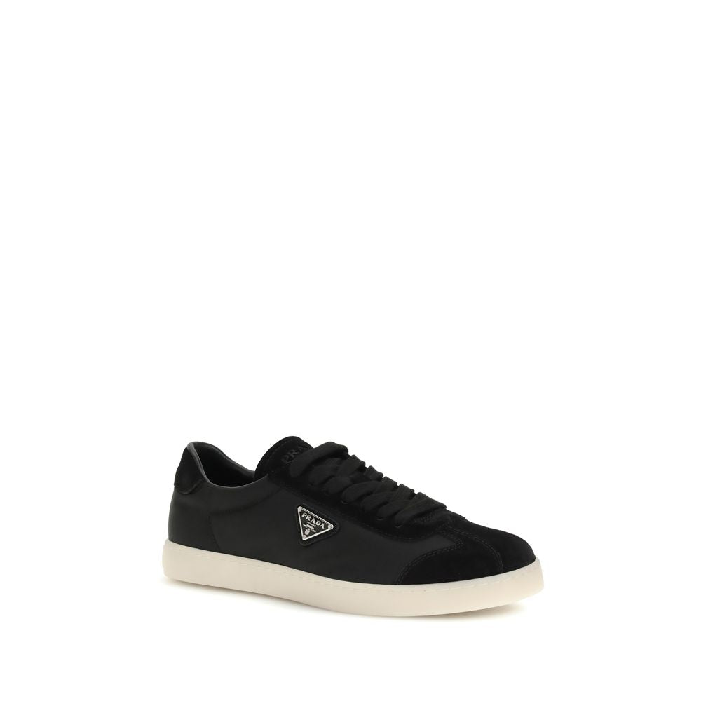 Prada Black Polyamide Low Top Sneakers | Regal Royce