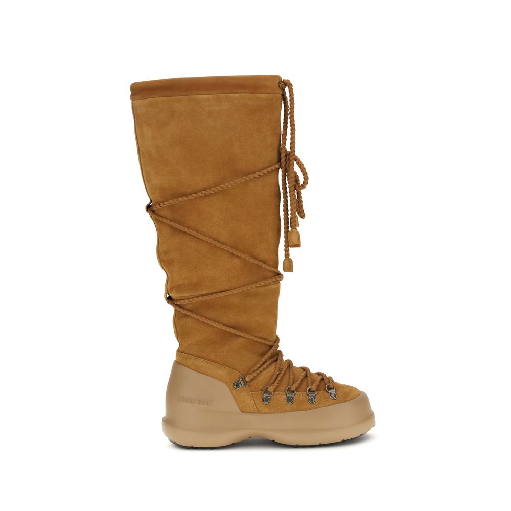 Moon Boot Brown Calf Leather Bos Taurus Lace-Up Boots | Regal Royce