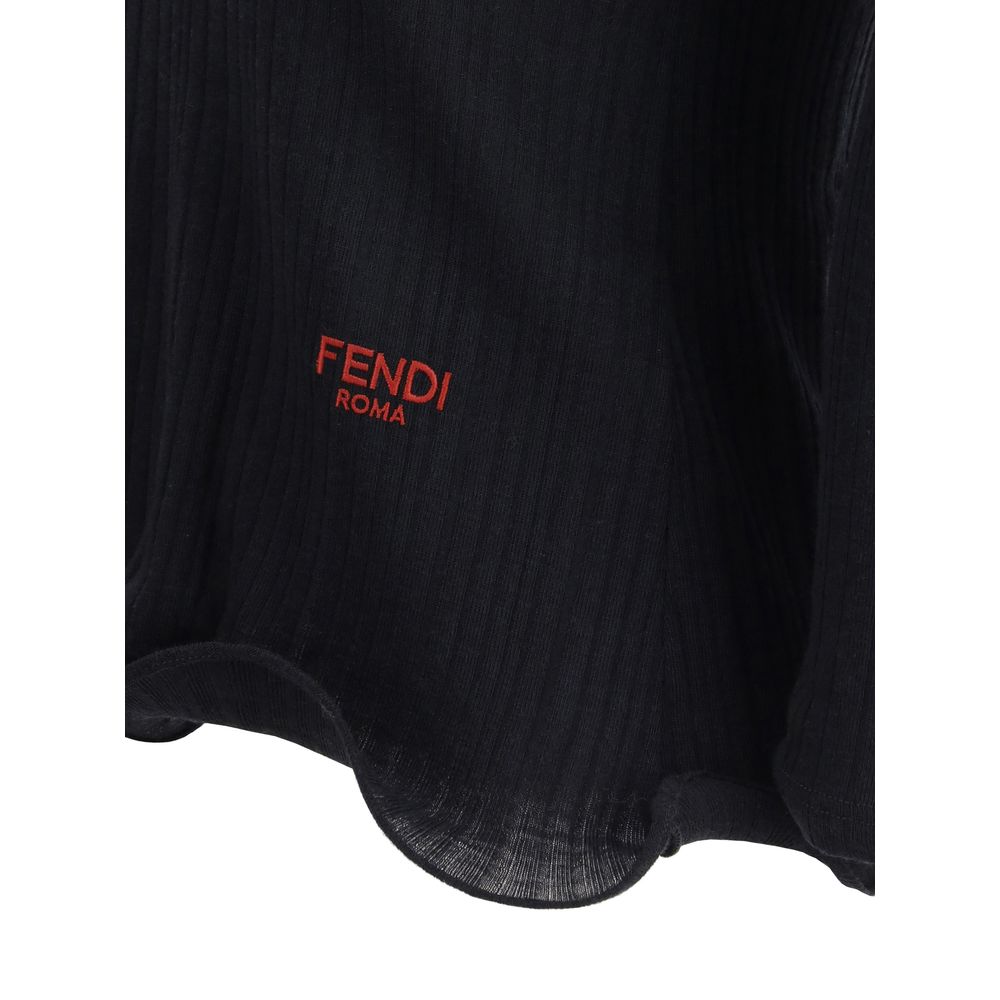 Fendi Black Fleece Wool Top | Regal Royce