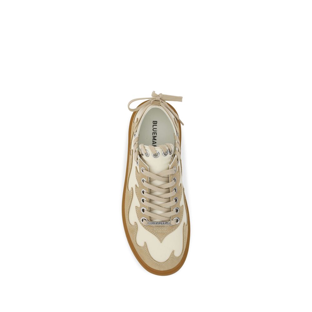 Bluemarble Brown Calf Leather Bos Taurus Low Top Sneakers | Regal Royce