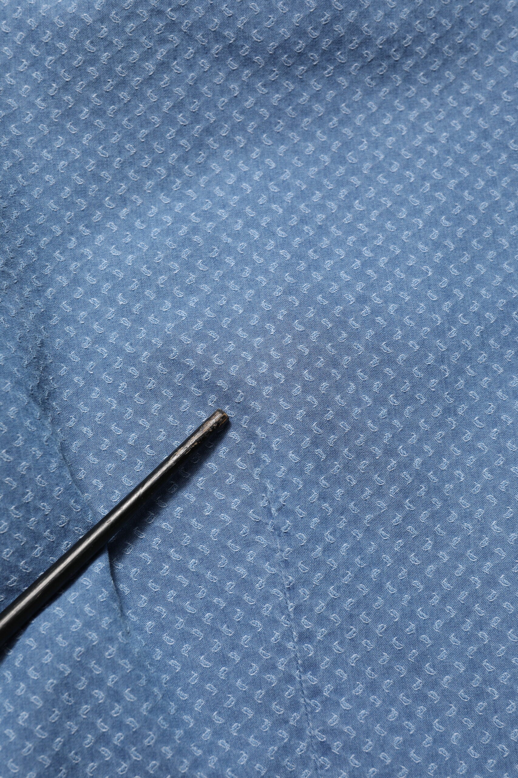 AGLINI Blue Cotton Slim Fit Collared Long Sleeve Casual Shirt | Regal Royce