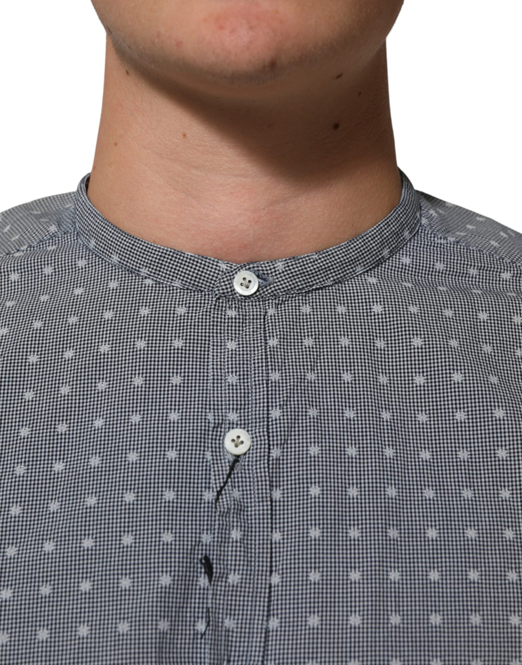 AGLINI Gray Polka Dot Cotton Button Down Long Sleeves Shirt | Regal Royce