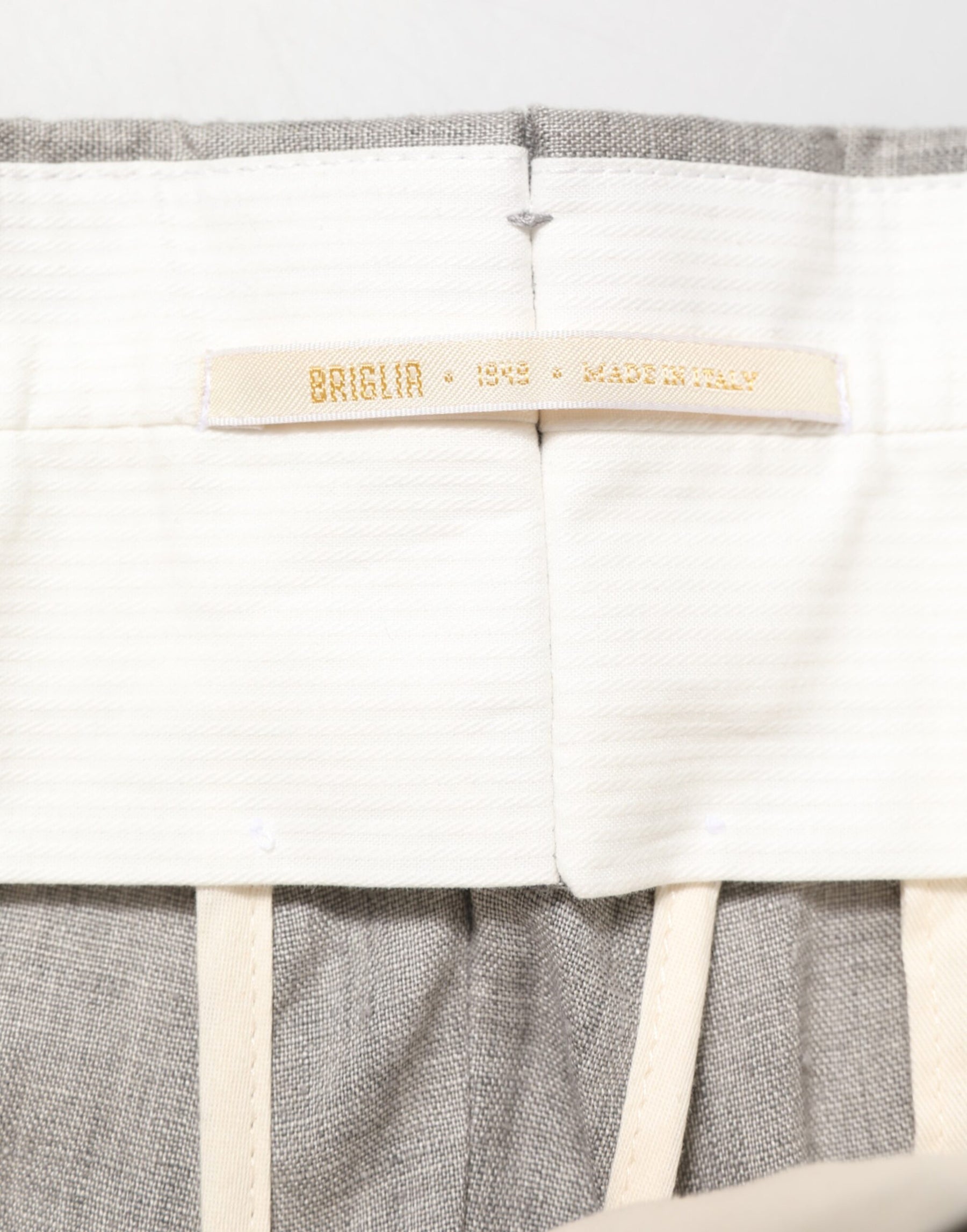 Briglia 1949 Gray Mid Waist Dress Formal Skinny Men Pants | Regal Royce