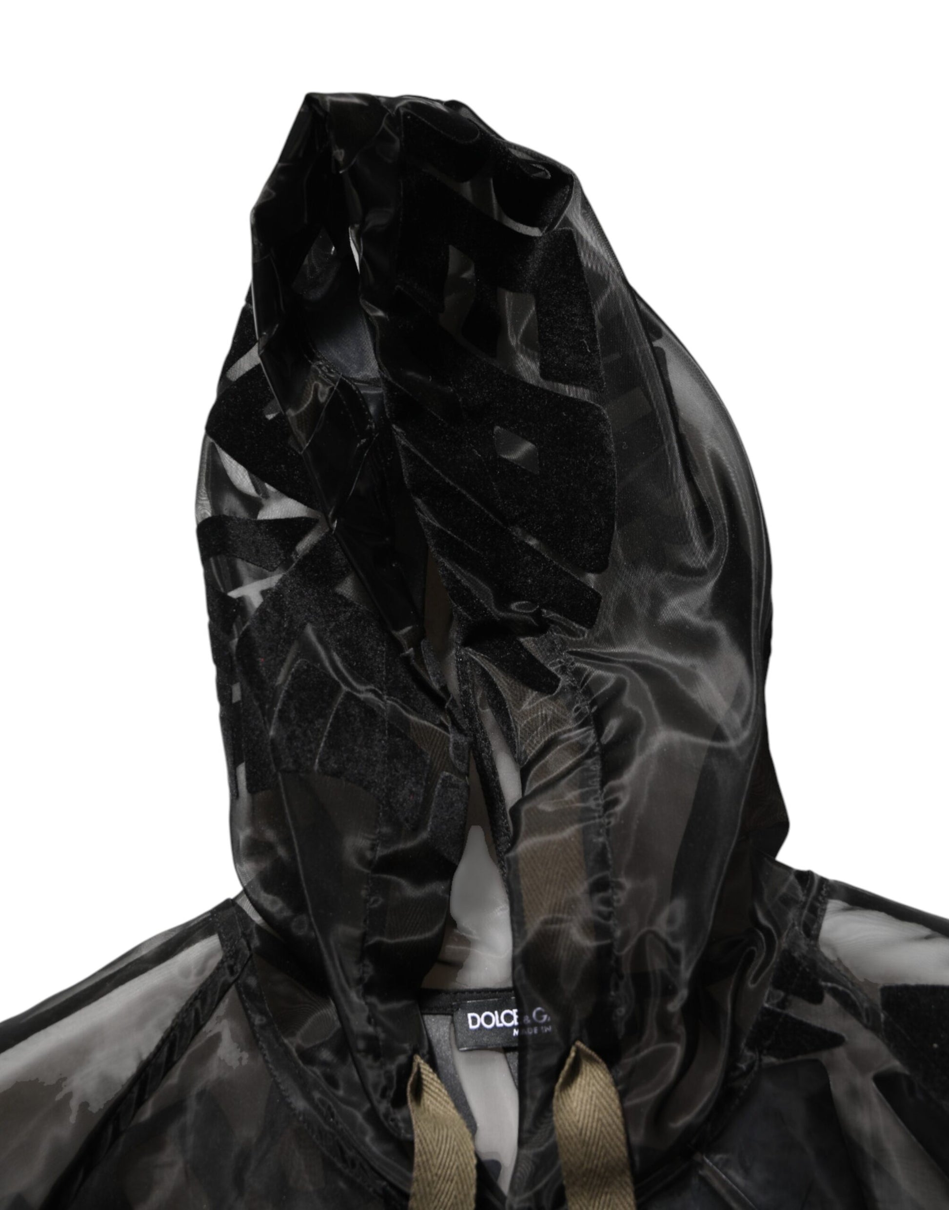 Dolce & Gabbana Black Camouflage Hooded Men Full Zip Sweater