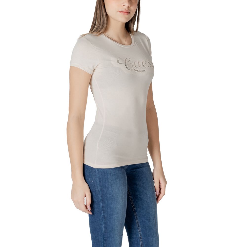 Guess Beige Cotton T-Shirt | Regal Royce