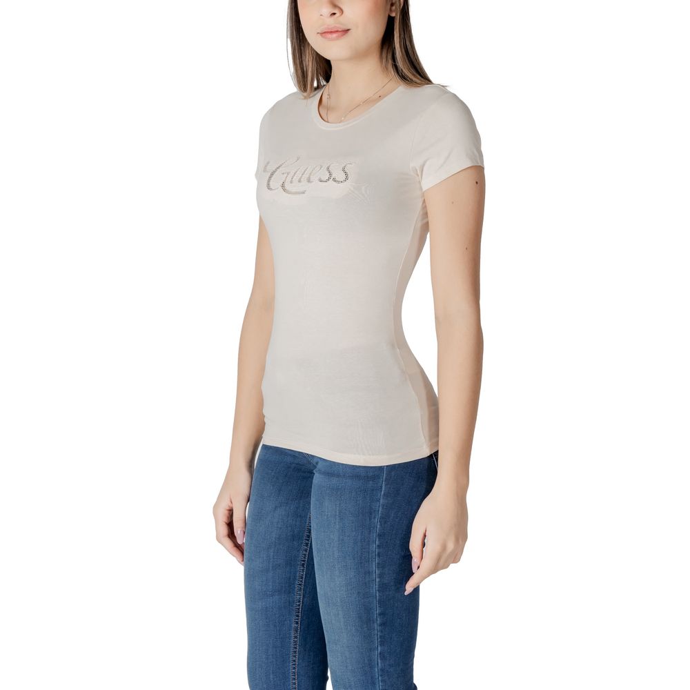 Guess Beige Cotton T-Shirt | Regal Royce