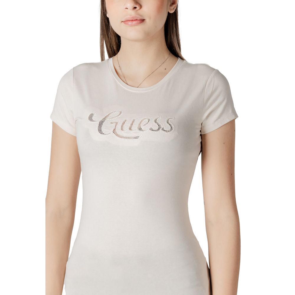 Guess Beige Cotton T-Shirt | Regal Royce