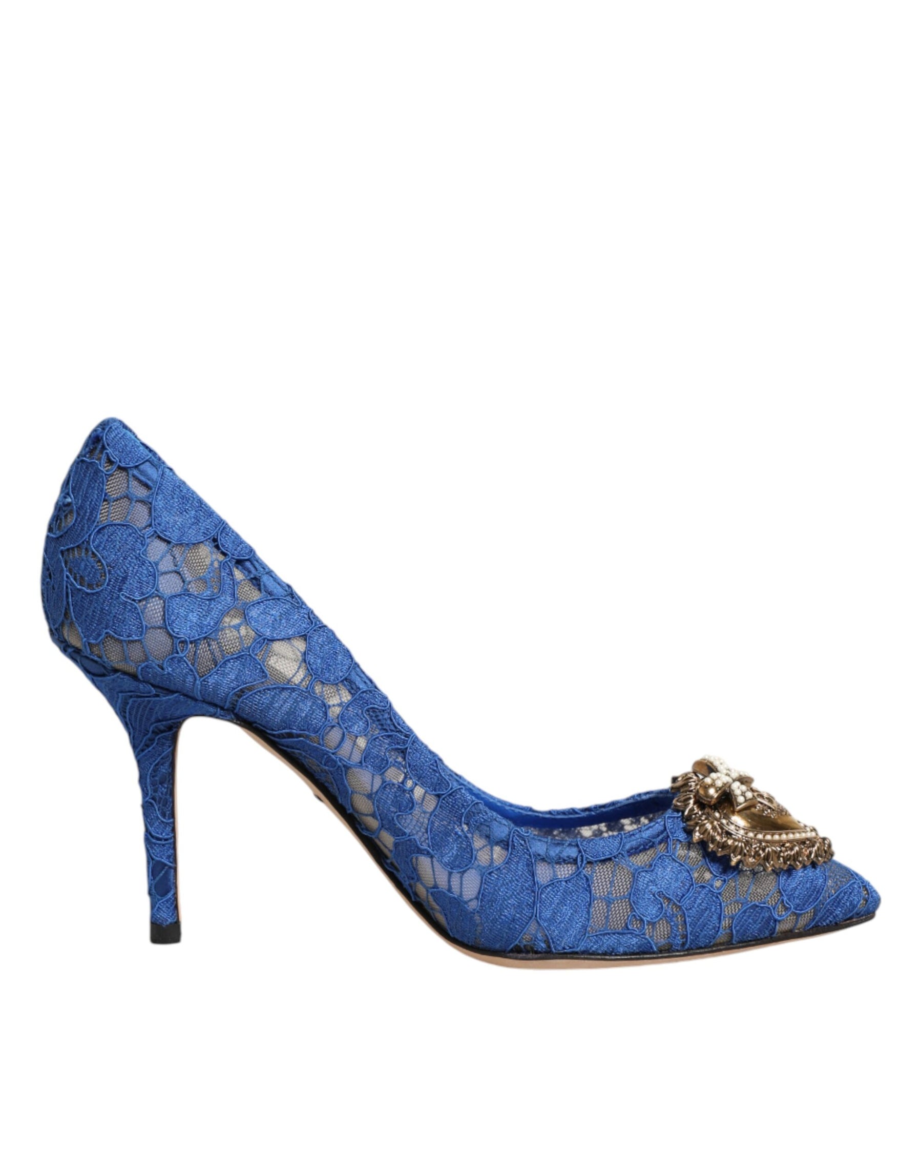 Dolce & Gabbana Blue Taormina Lace DEVOTION Pumps Shoes \ | Regal Royce