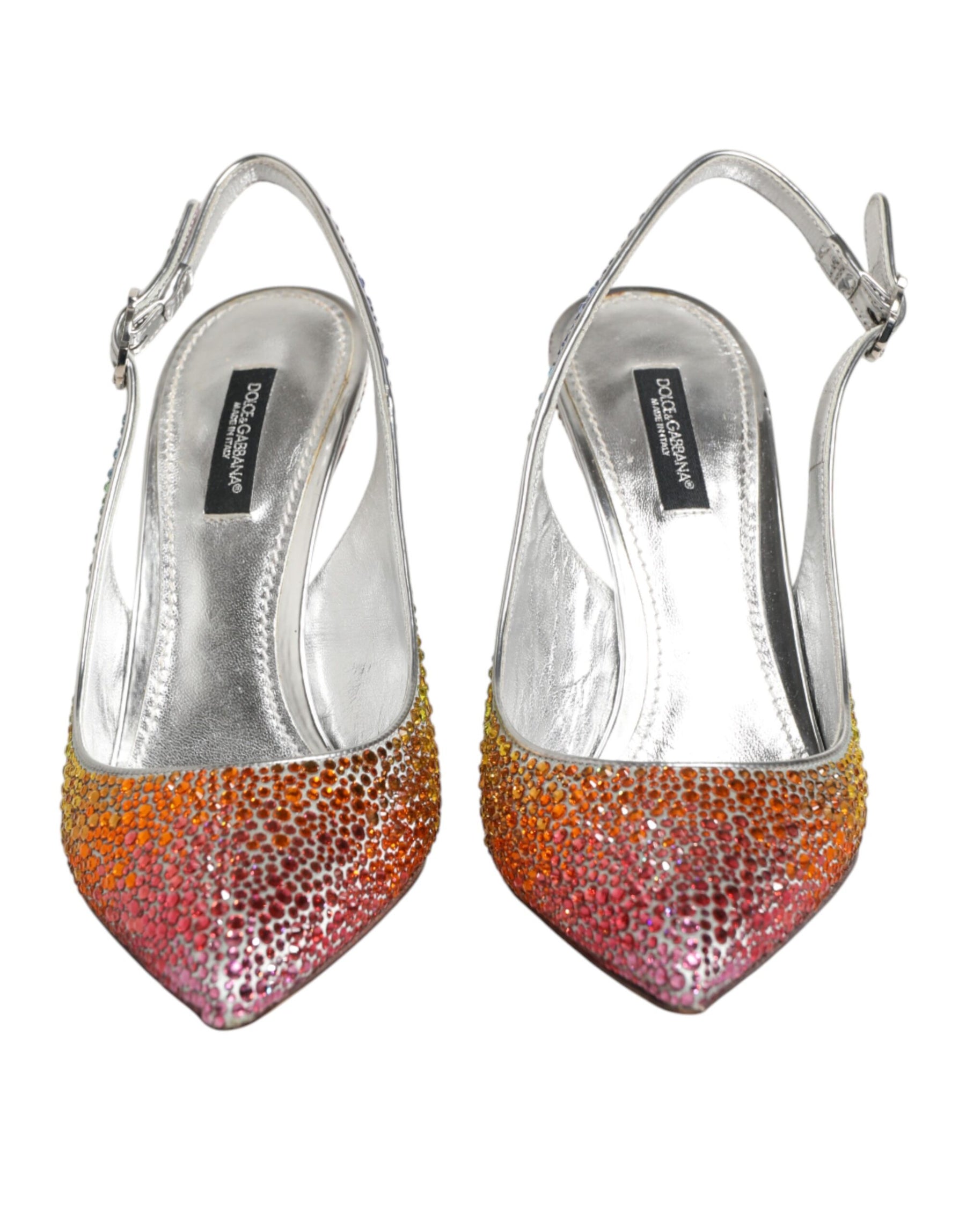 Dolce & Gabbana Multicolor Sequin Slingback Pumps Shoes | Regal Royce