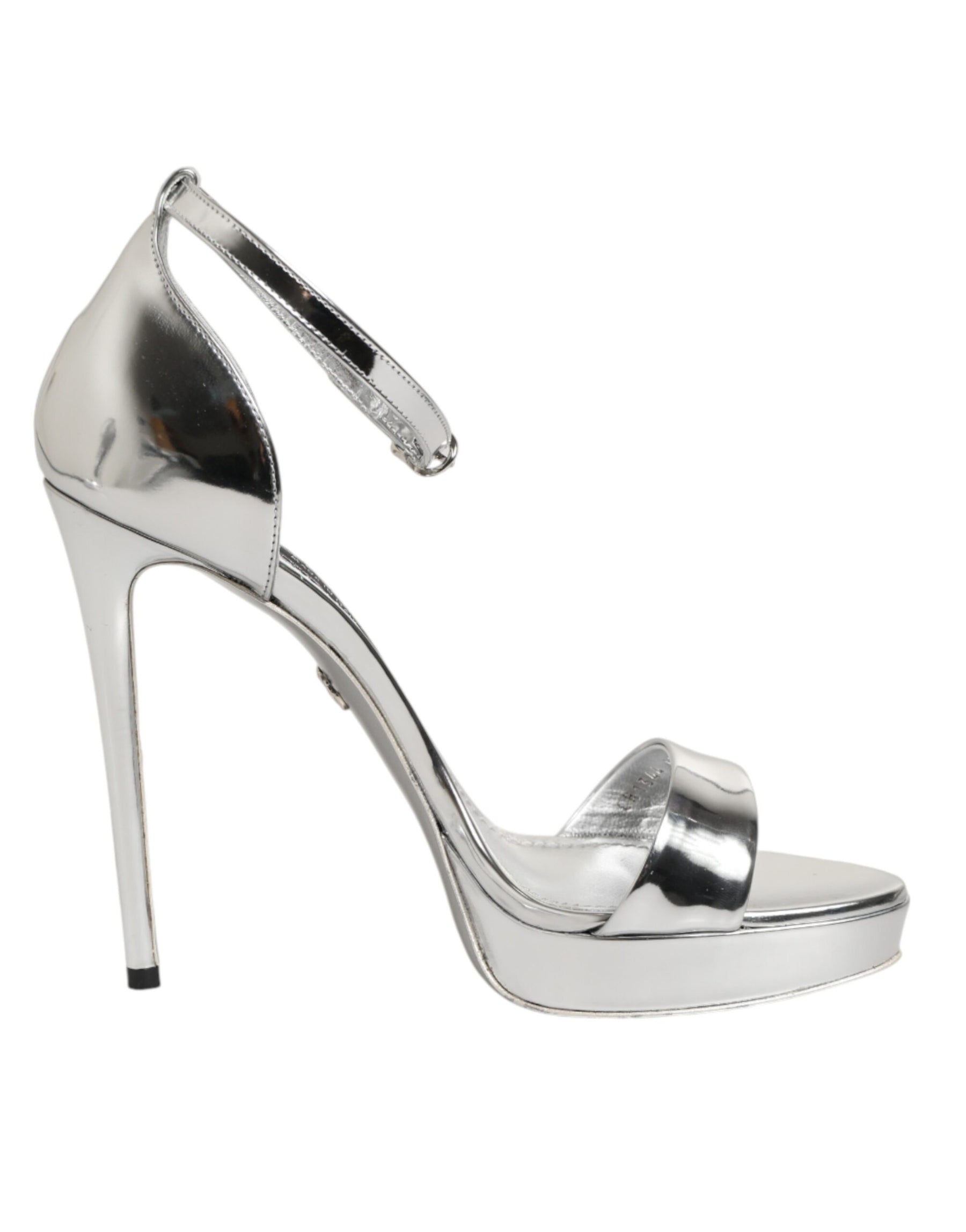 Dolce & Gabbana Silver Leather Platform Keira Sandals Shoes | Regal Royce