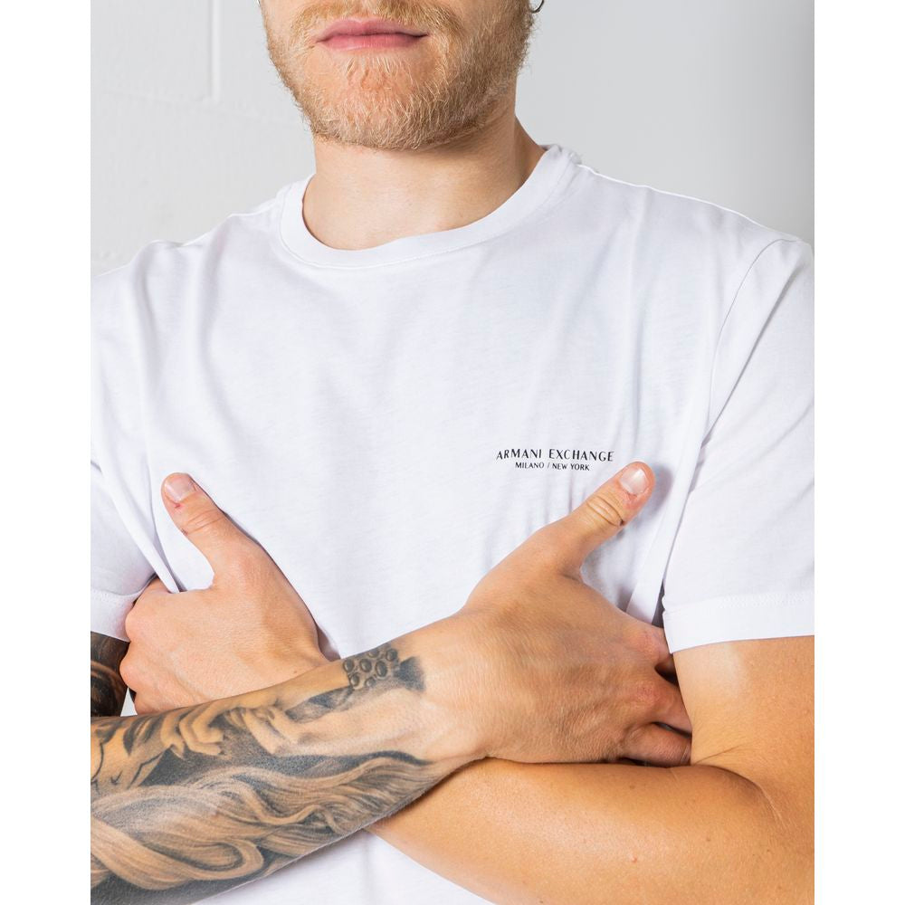 Armani Exchange White Cotton T-Shirt | Regal Royce