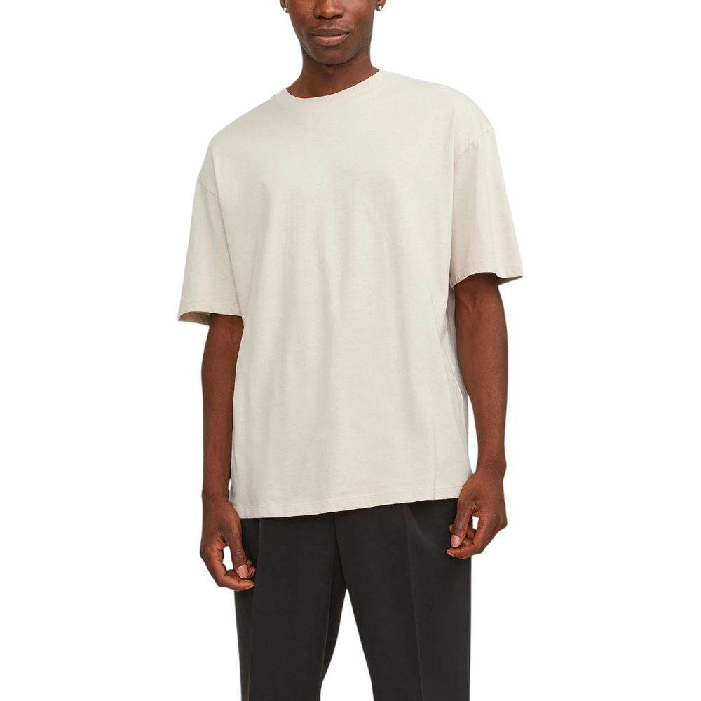 Jack Jones Beige Cotton T-Shirt | Regal Royce