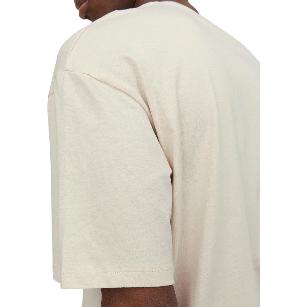 Jack Jones Beige Cotton T-Shirt | Regal Royce