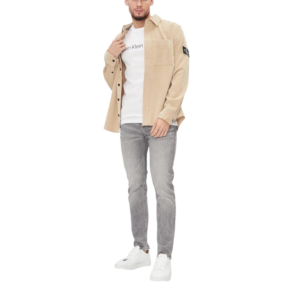 Calvin Klein Jeans White Cotton T-Shirt | Regal Royce