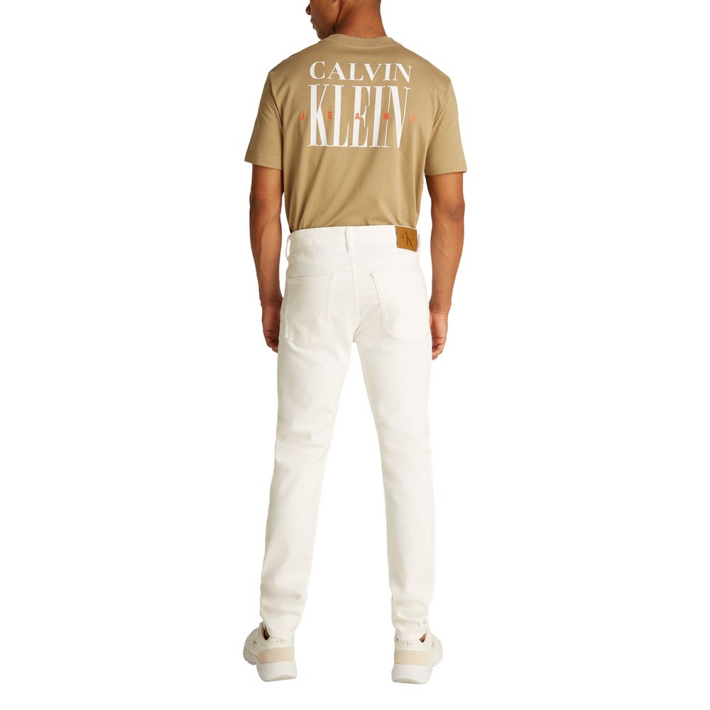 Calvin Klein Jeans White Cotton Skinny Jeans | Regal Royce