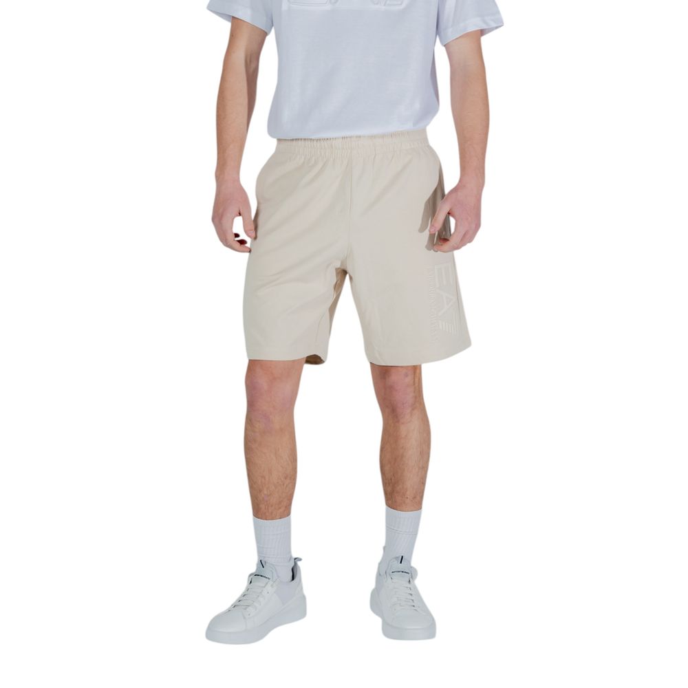 EA7 Emporio Armani Beige Cotton Bermuda Shorts | Regal Royce