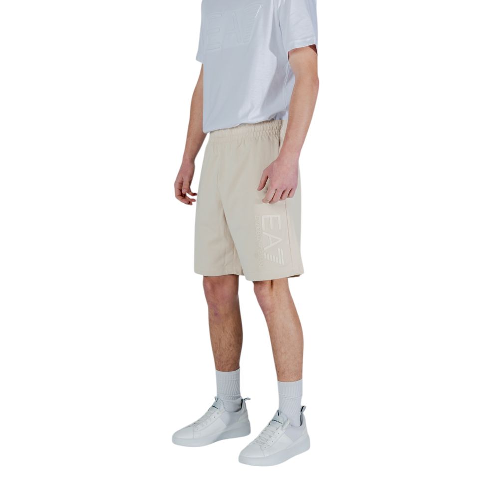 EA7 Emporio Armani Beige Cotton Bermuda Shorts | Regal Royce