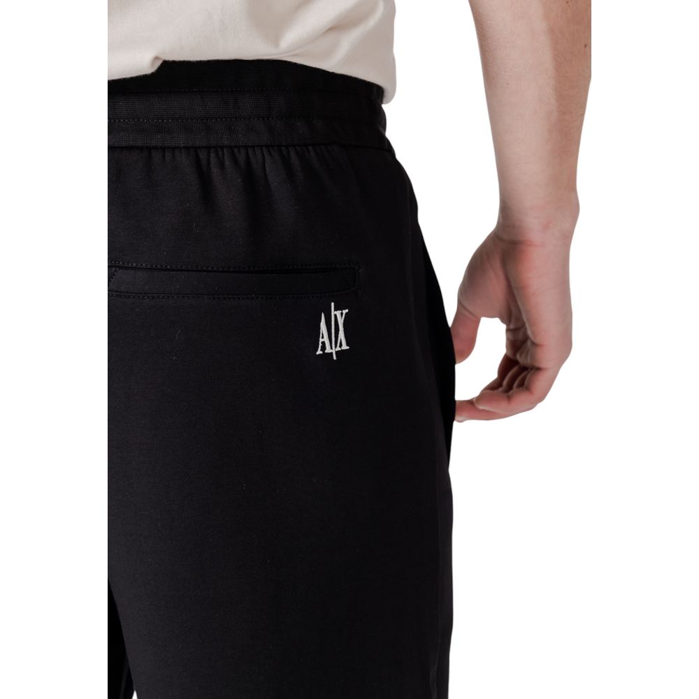 Armani Exchange Black Cotton Bermuda Shorts | Regal Royce