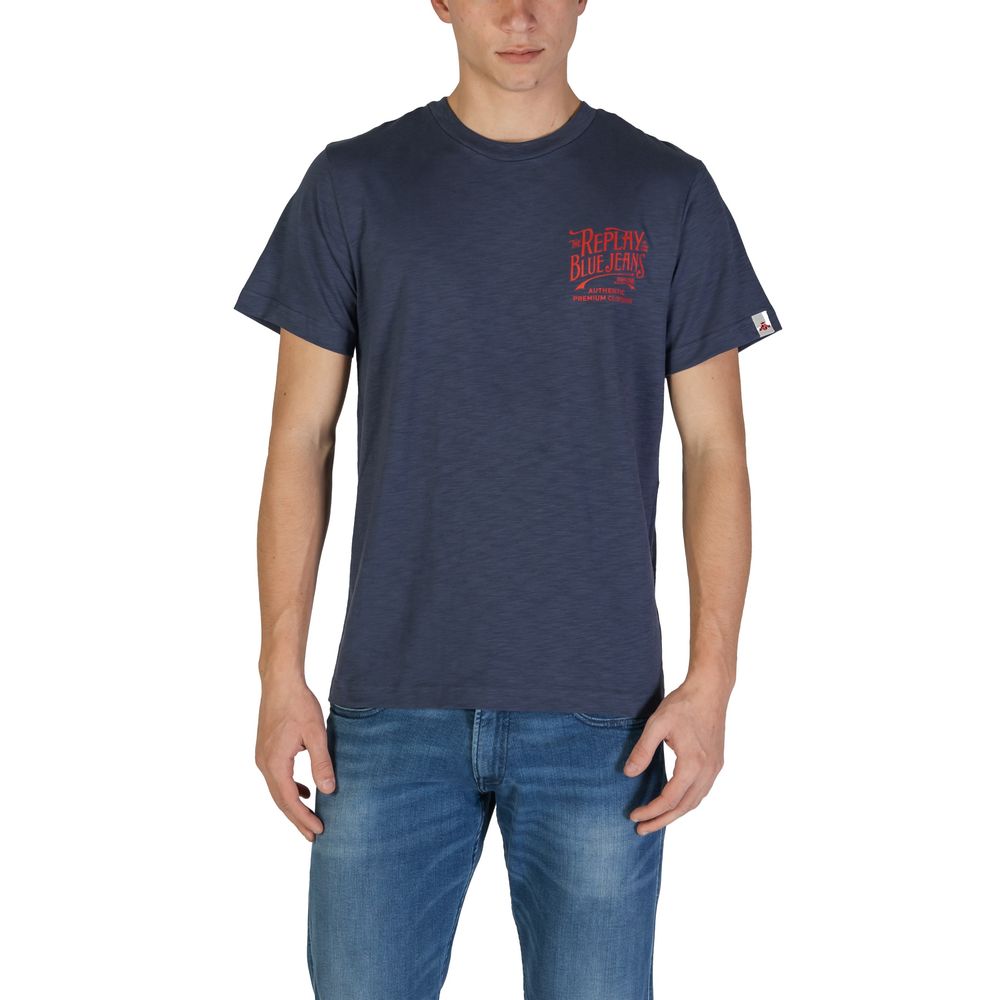Replay Blue Cotton T-Shirt | Regal Royce