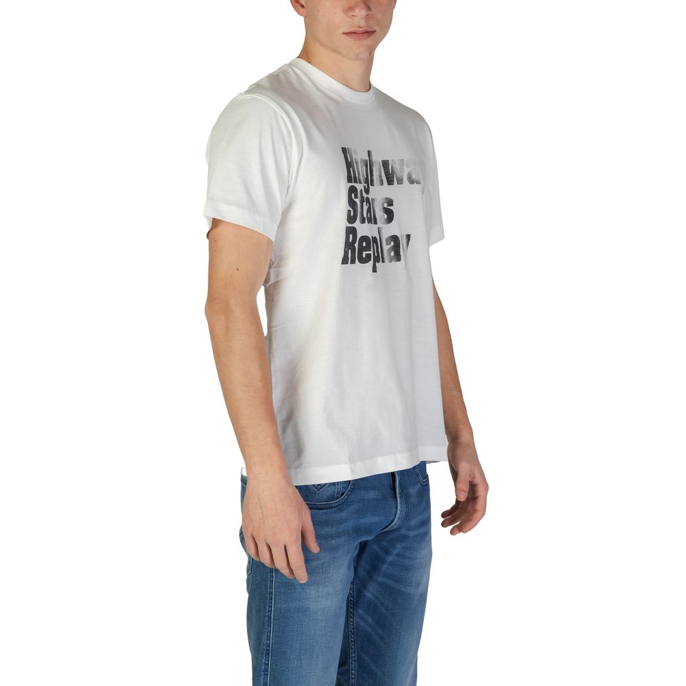 Replay White Cotton T-Shirt | Regal Royce